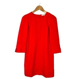 LOFT Vibrant Red Long Sleeve Dress